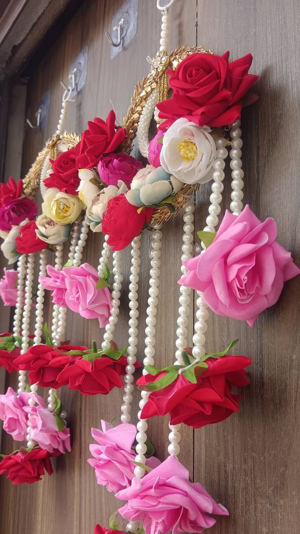 handmade multicolor door hanging  traditional wall hanging decorative latkan hanging decorations (pack of 2) 