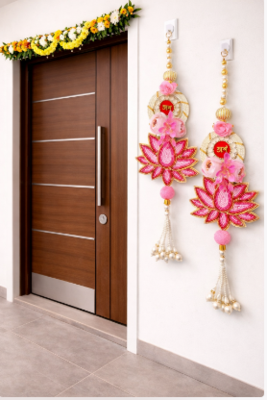 torans for door and wall hanging  home decoration (red) (pack of 2) 3