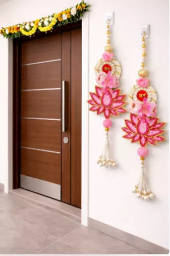 torans for door and wall hanging  home decoration (red) (pack of 2)