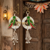 handmade shubh labh parrot door hanging decorative  traditional wall hanging decor for home decor (pack of 2)