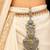 Handcrafted Oxidized Brass Chabi Challa Saree Keychain, Dual Tone Ethnic Accessory