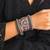 Lotus Meenakari Kundan Kada Set, Oxidised Silver Hand Bangle, Indian Bridal Jewelry