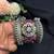 Lotus Meenakari Kundan Kada Set, Oxidised Silver Hand Bangle, Indian Bridal Jewelry