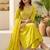 Women Printed Empire Thread Work Kurta with Trousers & With Dupatta