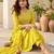 Women Printed Empire Thread Work Kurta with Trousers & With Dupatta