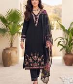 Women Floral Embroidered Pure Cotton Kurta with Trousers & With Dupatta