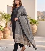 Women Ethnic Motifs Yoke Design Regular Kurta with Trousers & With Dupatta