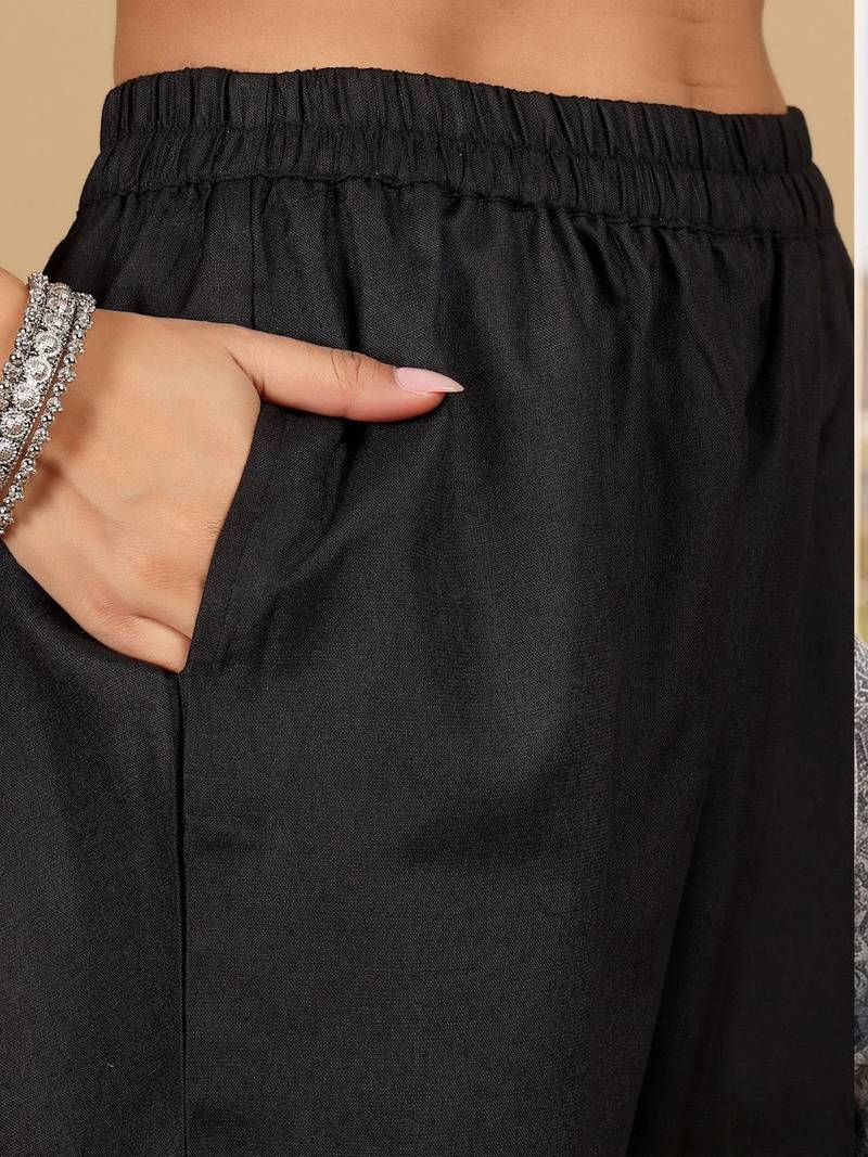 Women Ethnic Motifs Yoke Design Regular Kurta with Trousers & With Dupatta