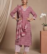 Women Ethnic Motifs Printed Regular Kurta with Trousers & With Dupatta