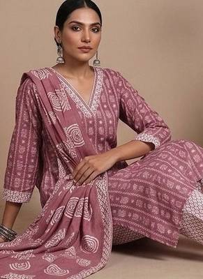 Women Ethnic Motifs Printed Regular Kurta with Trousers & With Dupatta 3