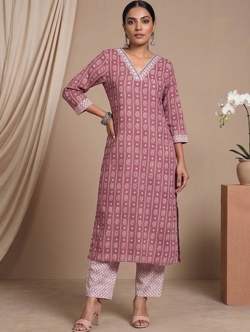 Women Ethnic Motifs Printed Regular Kurta with Trousers & With Dupatta