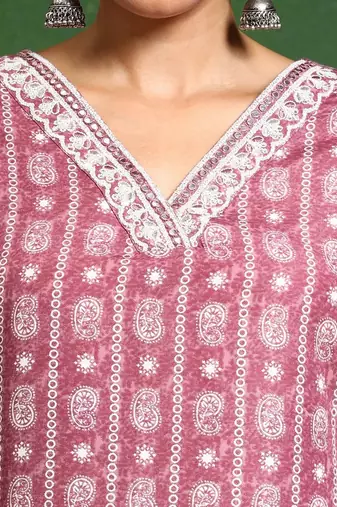 Women Ethnic Motifs Printed Regular Kurta with Trousers & With Dupatta