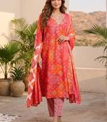Women Ethnic Motifs Printed Regular Kurta with Trousers & With Dupatta