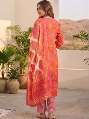 Women Ethnic Motifs Printed Regular Kurta with Trousers & With Dupatta 6