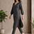 Women Regular Thread Work Kurta with Trousers