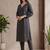 Women Regular Thread Work Kurta with Trousers