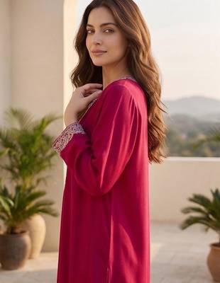 Women Ethnic Motifs Embroidered Regular Thread Work Kurta with Trousers 5