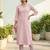 Women Printed Regular Thread Work Kurta with Trousers