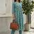 Women Floral Printed Empire Kurta with Trousers
