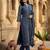 Women Floral Printed Regular Chanderi Silk Kurta with Trousers & With Dupatta