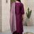 Women Yoke Design Regular Sequinned Kurta with Trousers & With Dupatta