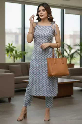 Women Ethnic Motifs Printed Regular Kurta with Trousers & With Dupatta