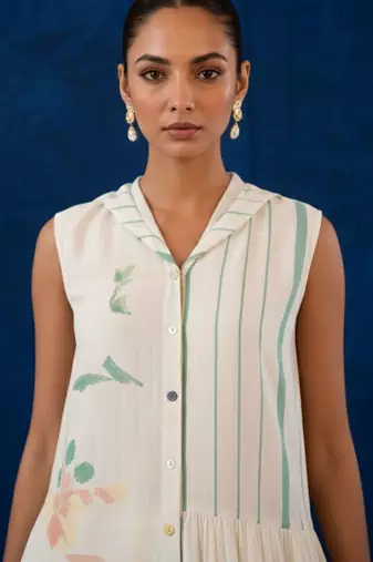 Women Ethnic Motifs Printed Regular Pure Cotton Kurta with Trousers