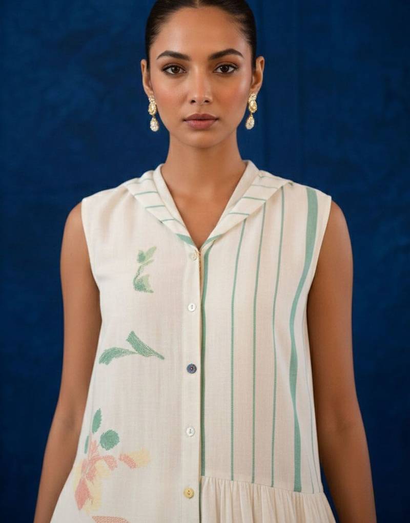 Women Ethnic Motifs Printed Regular Pure Cotton Kurta with Trousers