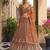 Orange Butterfly Net Sequins Embroidery Lehenga Choli Set