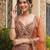 Orange Butterfly Net Sequins Embroidery Lehenga Choli Set