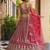 Rani Pink Butterfly Net Sequins Embroidery Lehenga Choli Set