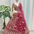 Rani Pink Butterfly Net Sequins Embroidery Lehenga Choli Set