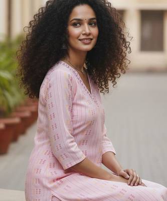 Women Printed Regular Kurta with Trousers 5