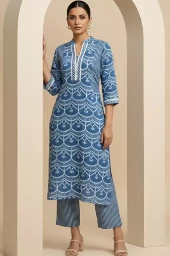 Women Ethnic Motifs Printed Regular Kurta with Trousers