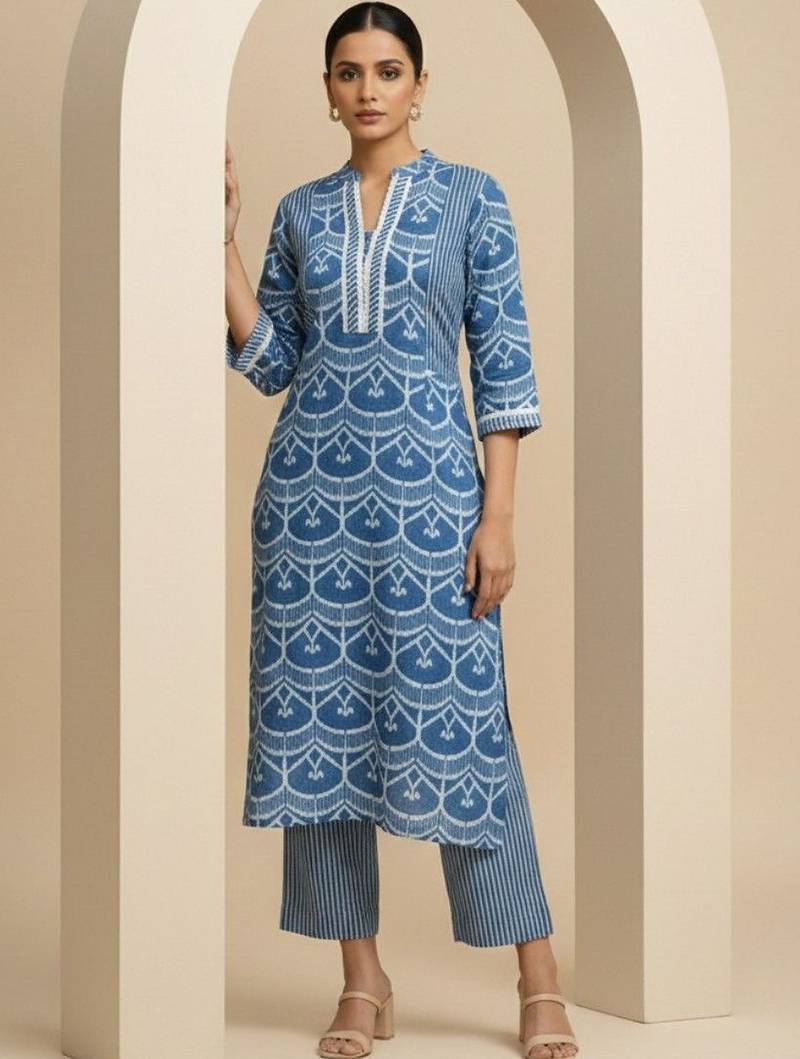 Women Ethnic Motifs Printed Regular Kurta with Trousers