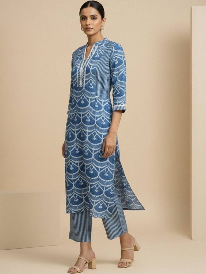 Women Ethnic Motifs Printed Regular Kurta with Trousers
