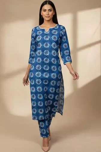 Women Ethnic Motifs Printed Regular Kurta with Trousers