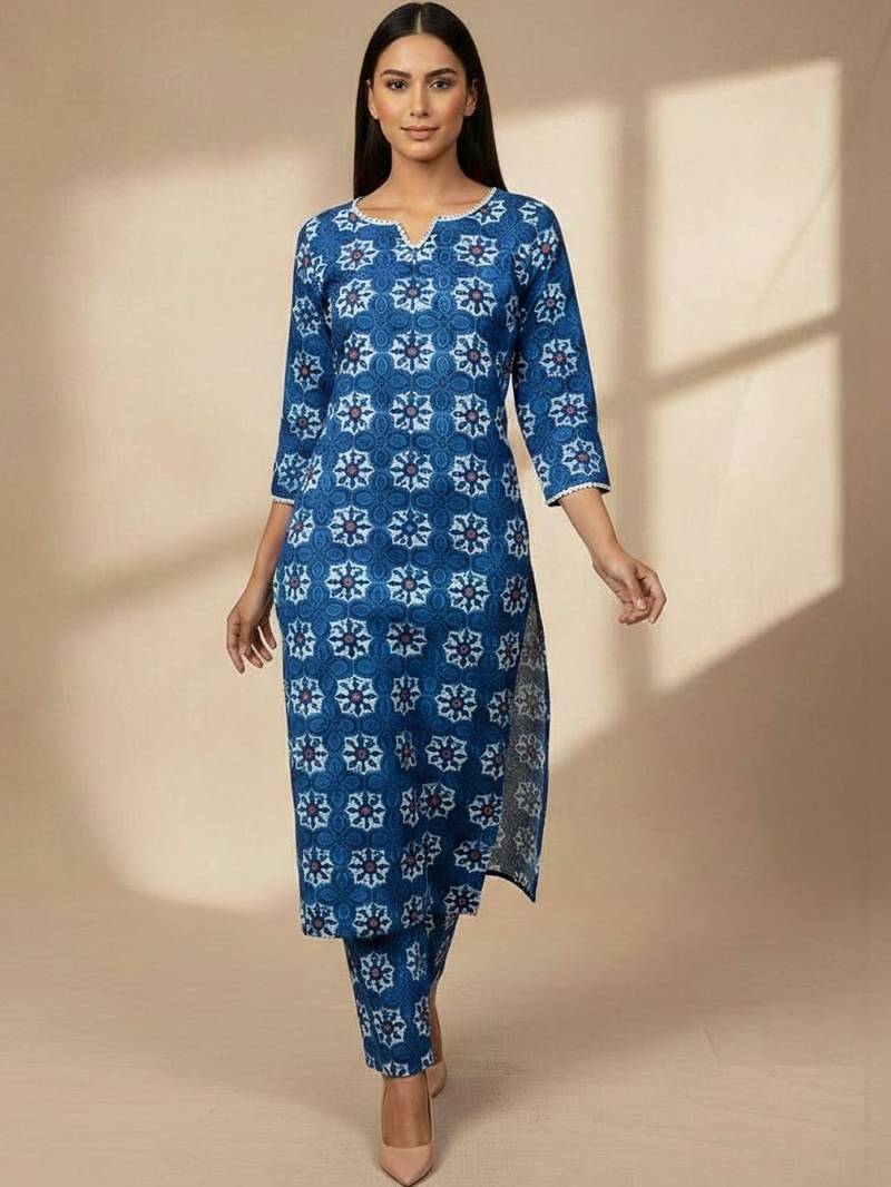 Women Ethnic Motifs Printed Regular Kurta with Trousers