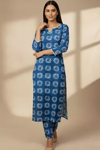 Women Ethnic Motifs Printed Regular Kurta with Trousers