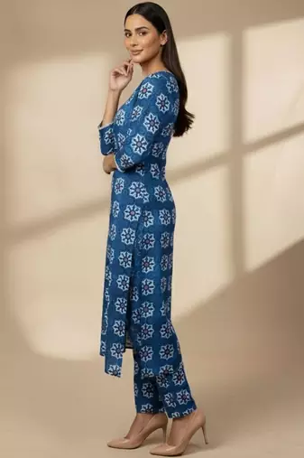 Women Ethnic Motifs Printed Regular Kurta with Trousers