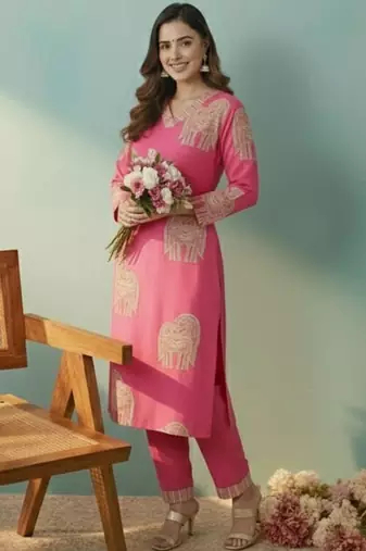 Women Ethnic Motifs Printed Regular Kurta with Trousers & With Dupatta