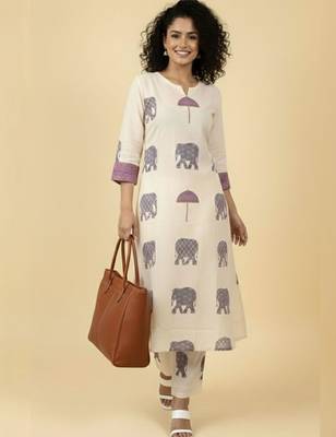 Women Ethnic Motifs Printed Regular Kurta with Trousers 6