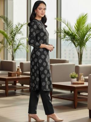 Women Ethnic Motifs Printed Regular Kurta with Trousers 2