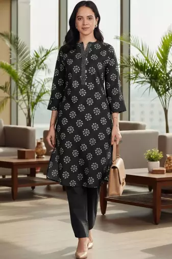 Women Ethnic Motifs Printed Regular Kurta with Trousers