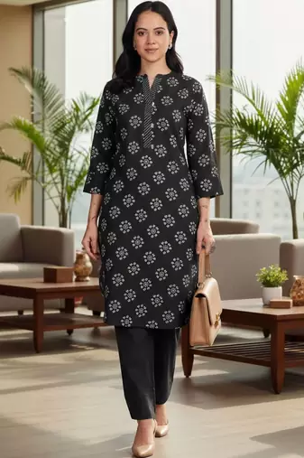 Women Ethnic Motifs Printed Regular Kurta with Trousers