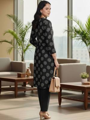 Women Ethnic Motifs Printed Regular Kurta with Trousers 6