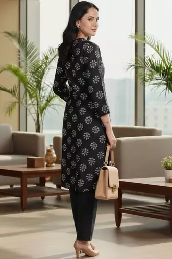 Women Ethnic Motifs Printed Regular Kurta with Trousers
