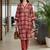 Women Printed Regular Thread Work Kurta with Trousers