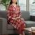 Women Printed Regular Thread Work Kurta with Trousers
