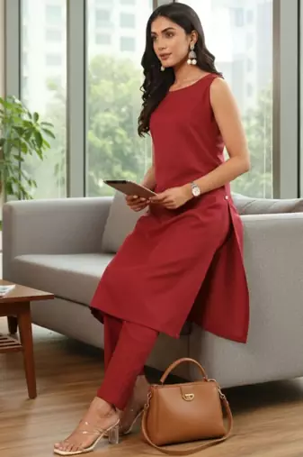 Women Regular Kurta with Trousers